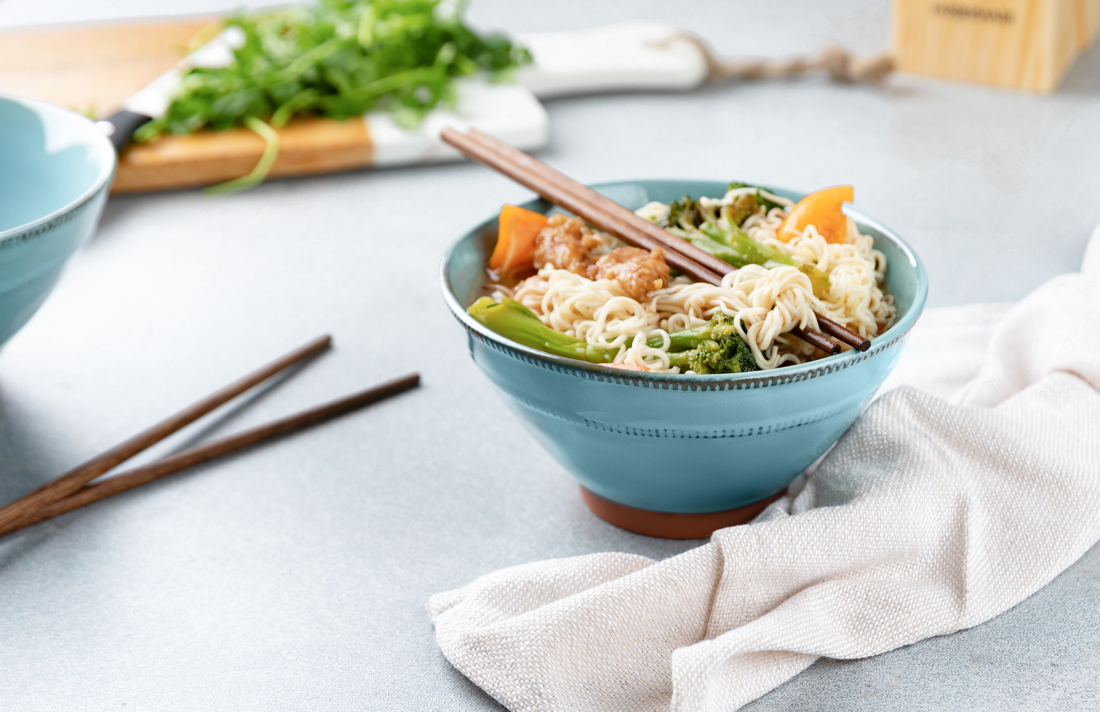 kook-terracotta-ramen-bowls-with-chopsticks-36-oz-set-of-2 image 2