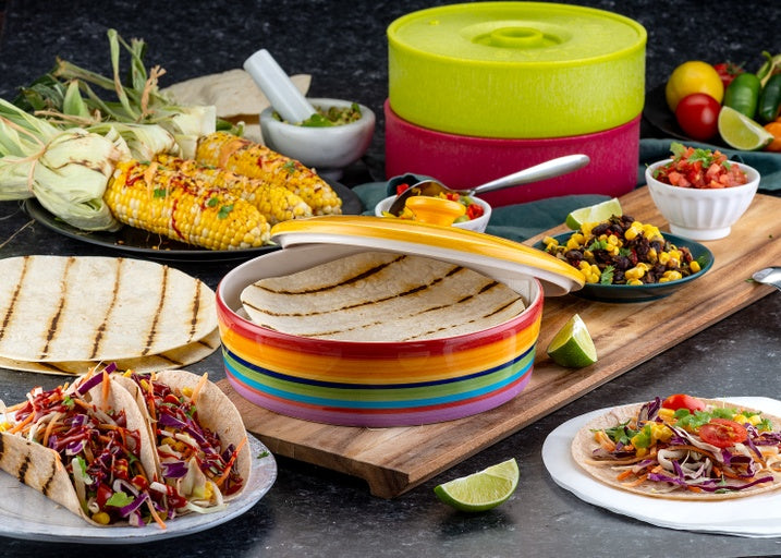 kook-ceramic-tortilla-warmer-tinga-collection-multicolor-hand-painted image 3