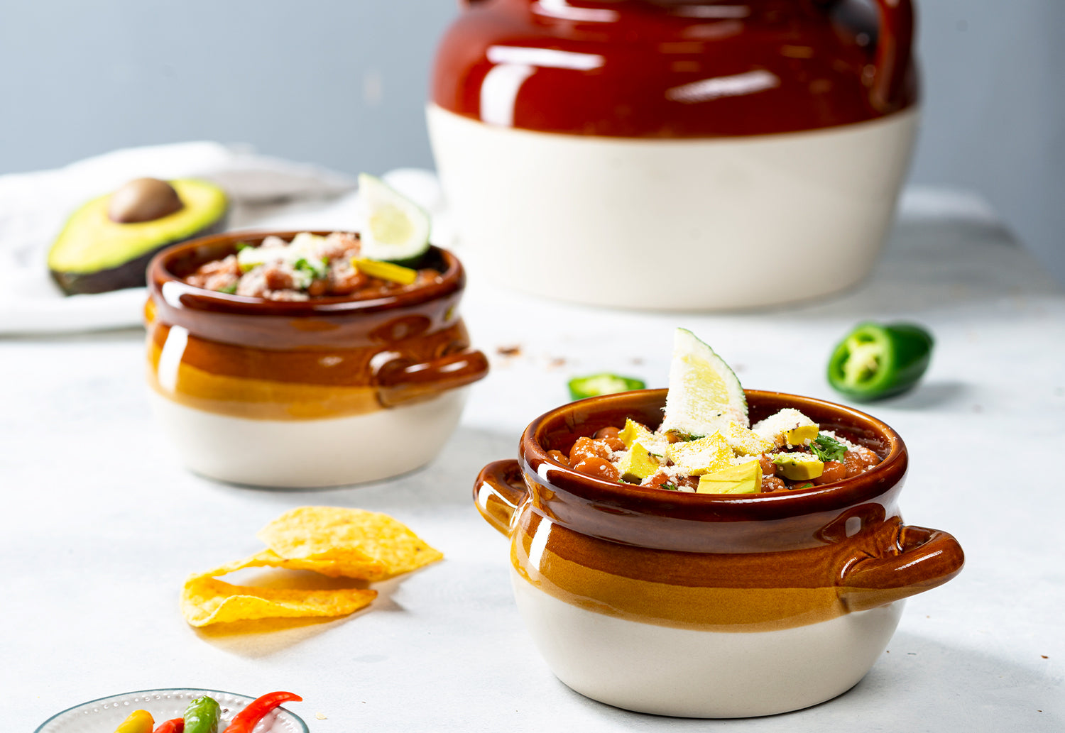 kook-puebla-collection-soup-crocks-with-stay-cool-handles-ceramic-18-oz-set-of-4 image 3