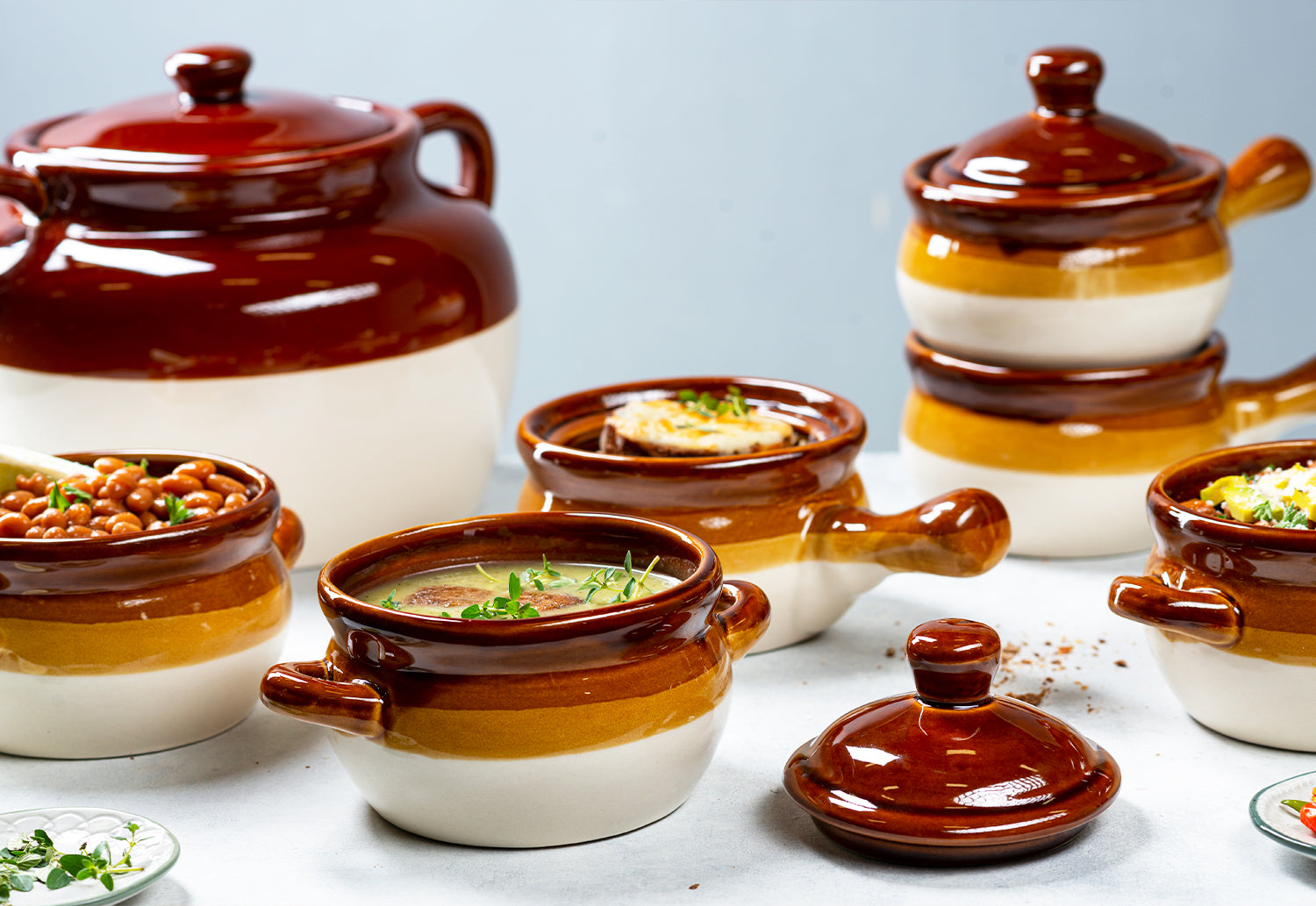 kook-puebla-collection-soup-crocks-with-stay-cool-handles-ceramic-18-oz-set-of-4 image 4