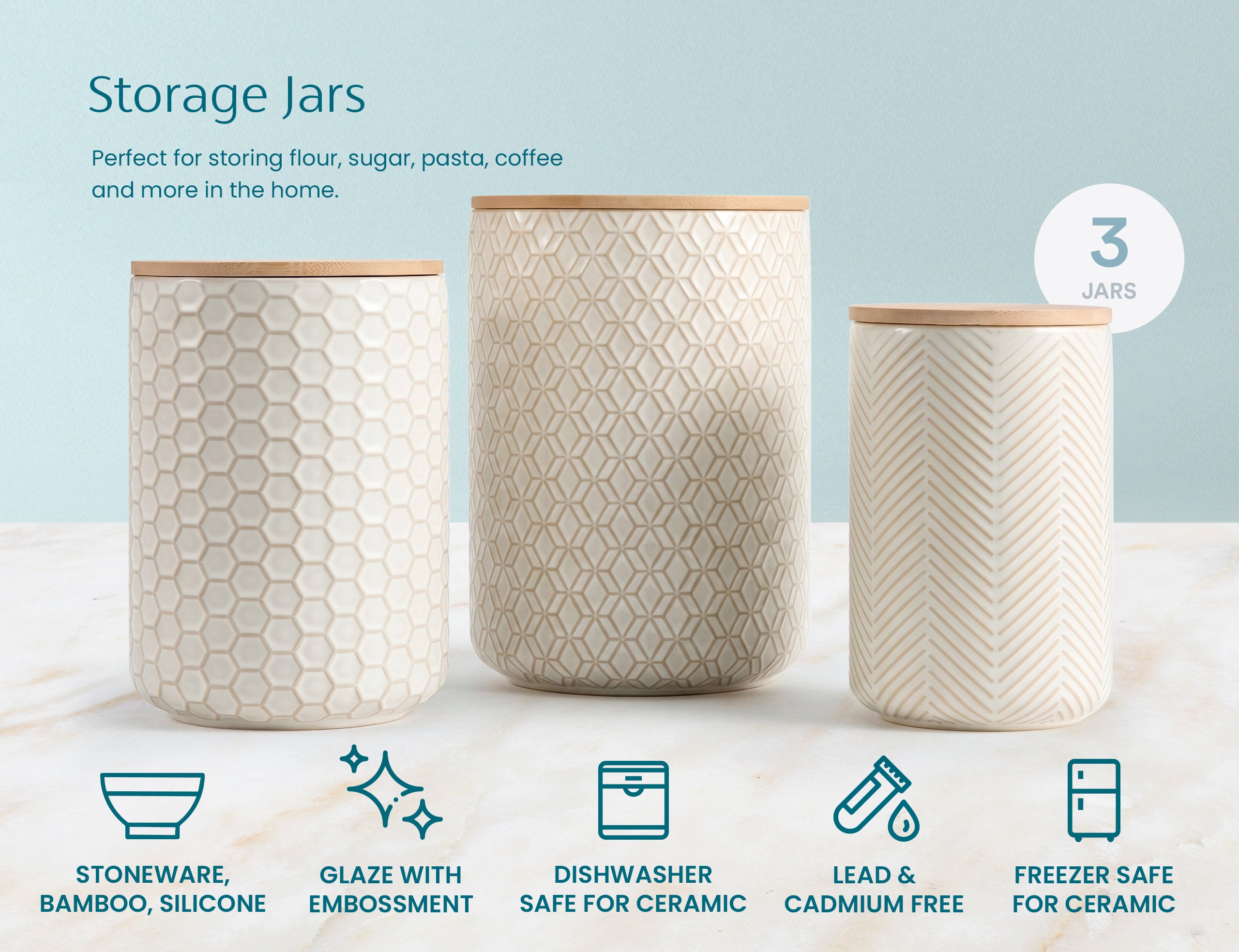 kook-narbonne-collection-embossed-ceramic-storage-containers-with-bamboo-lids-se image 5