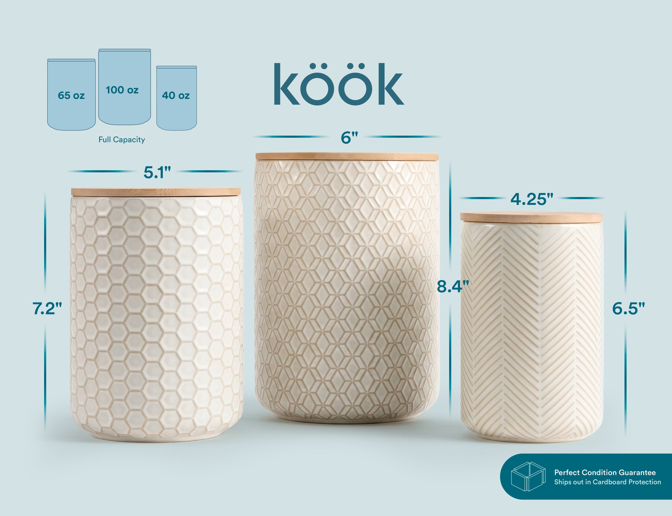 kook-narbonne-collection-embossed-ceramic-storage-containers-with-bamboo-lids-se image 6