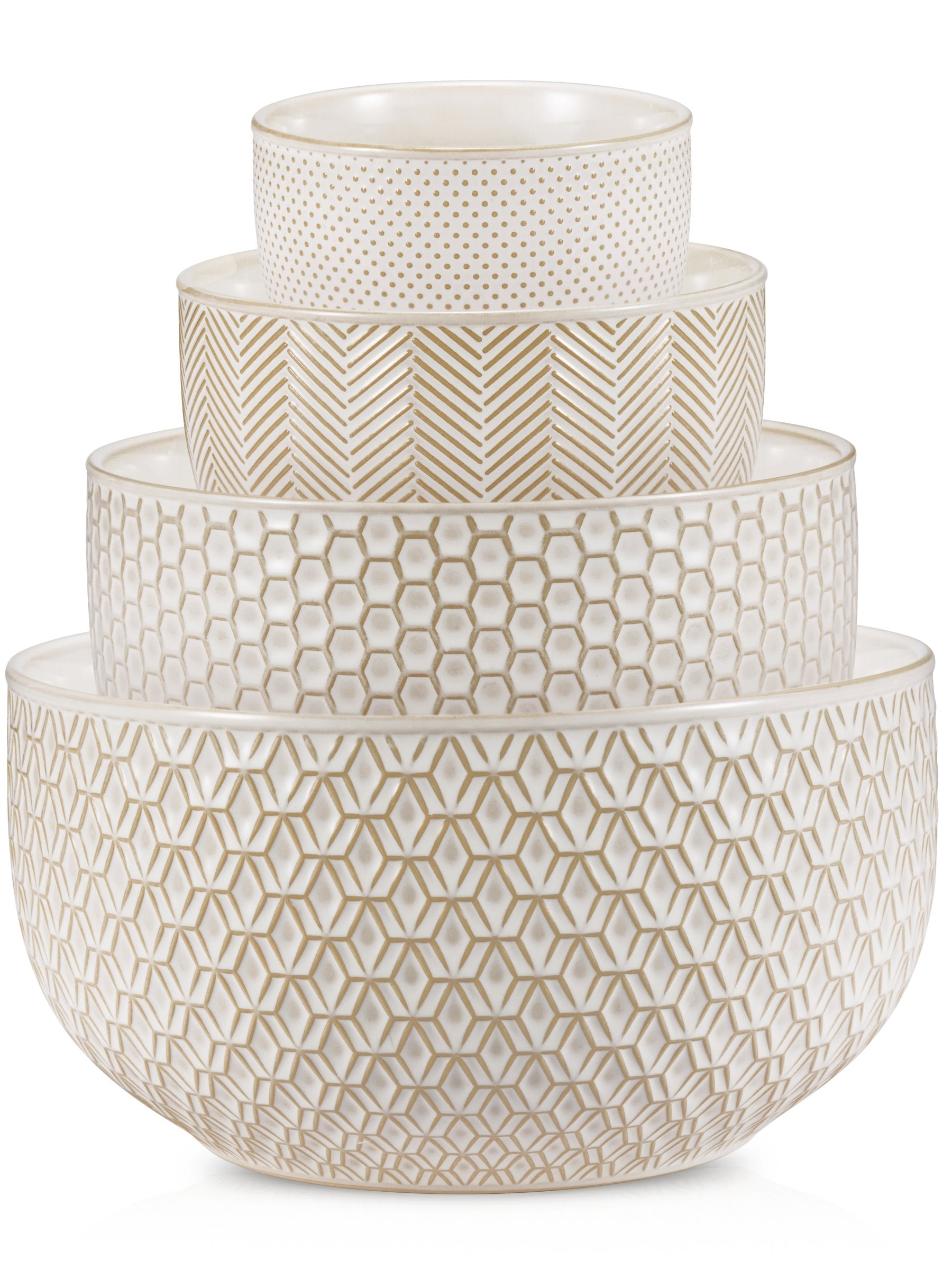 kook-narbonne-nesting-bowls-20-44-98-145-oz-set-of-4-cream-stoneware-with-copper image 1