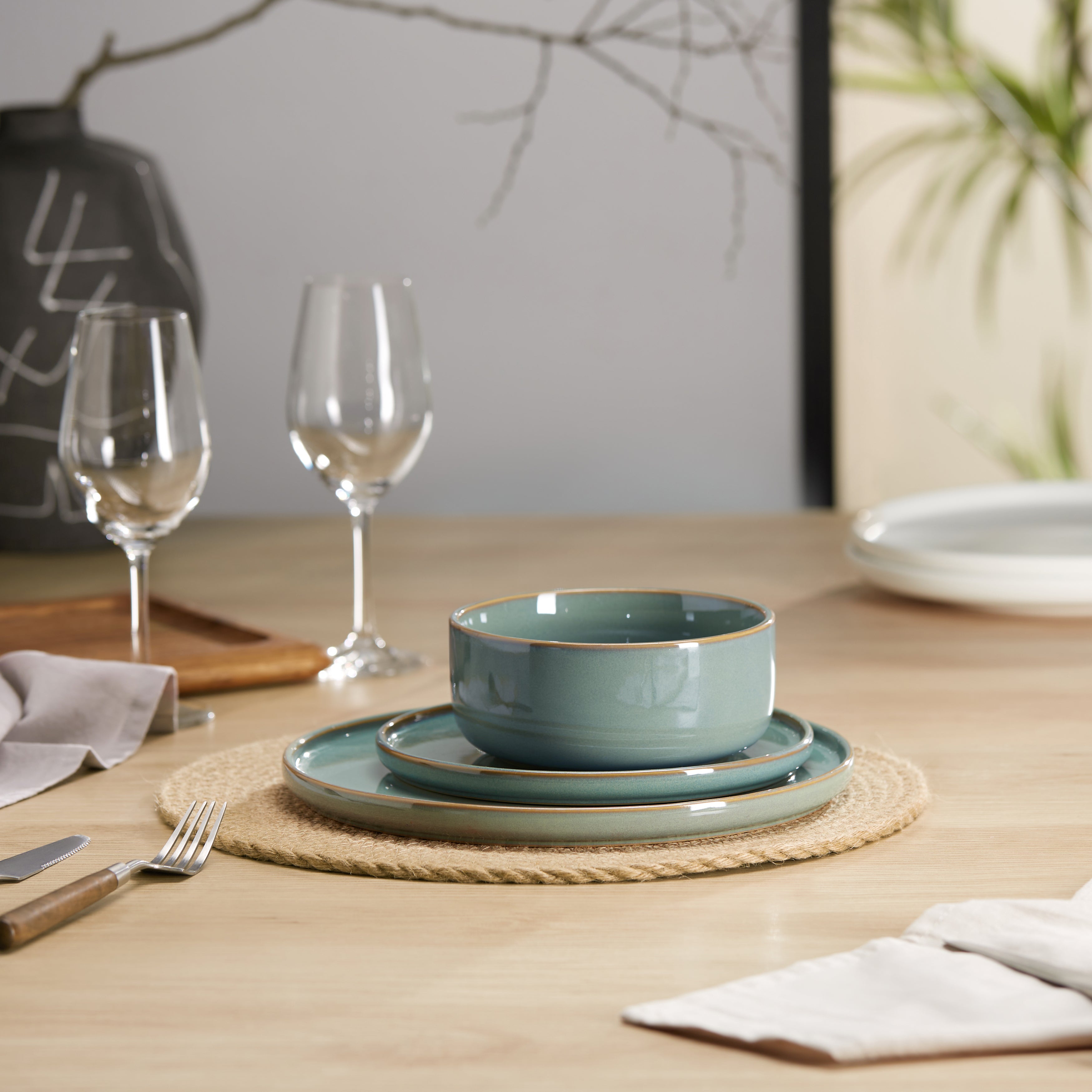 kook-somerset-collection-12-piece-ceramic-dinnerware-set-service-for-4-stoneware image 3