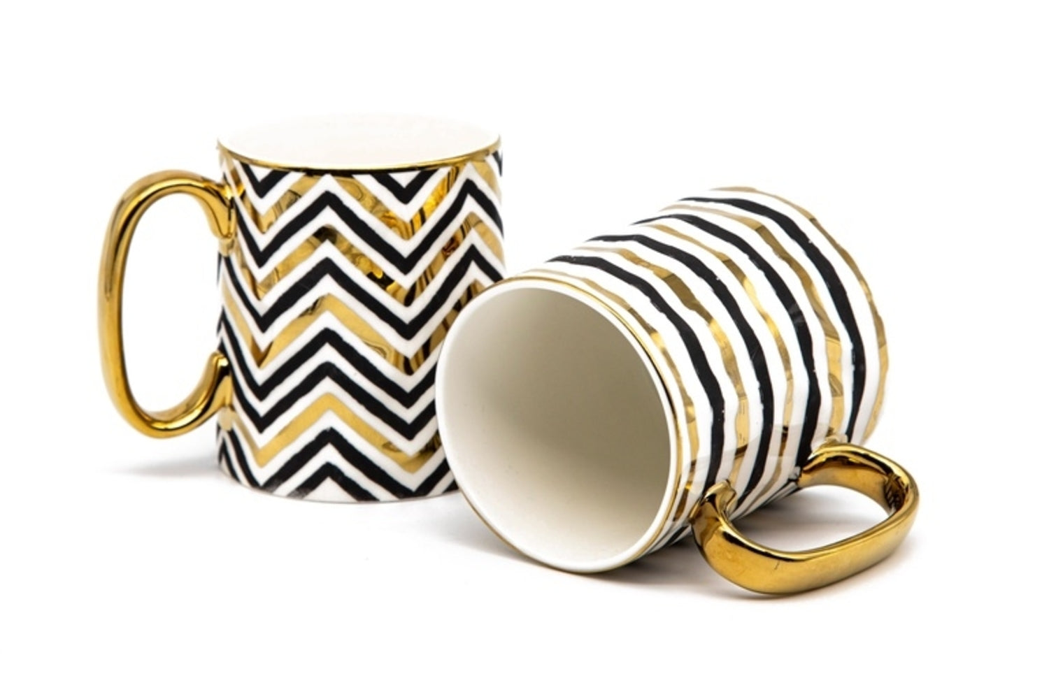 kook-black-and-gold-fez-coffee-mugs-15-oz-set-of-2-fine-china image 3