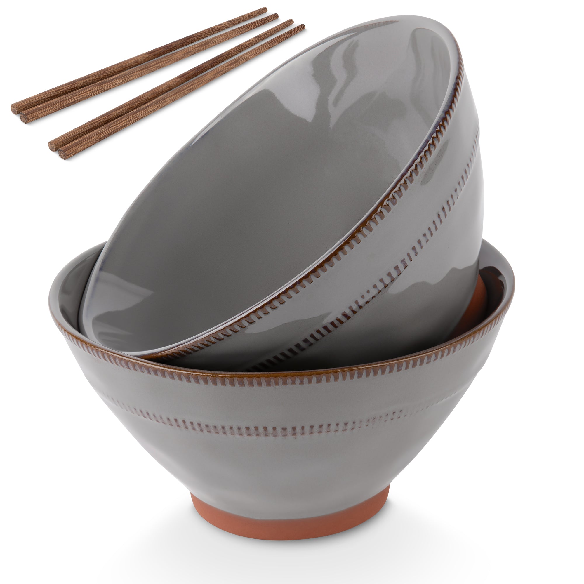 kook-terracotta-ramen-bowls-with-chopsticks-36-oz-set-of-2 image 5