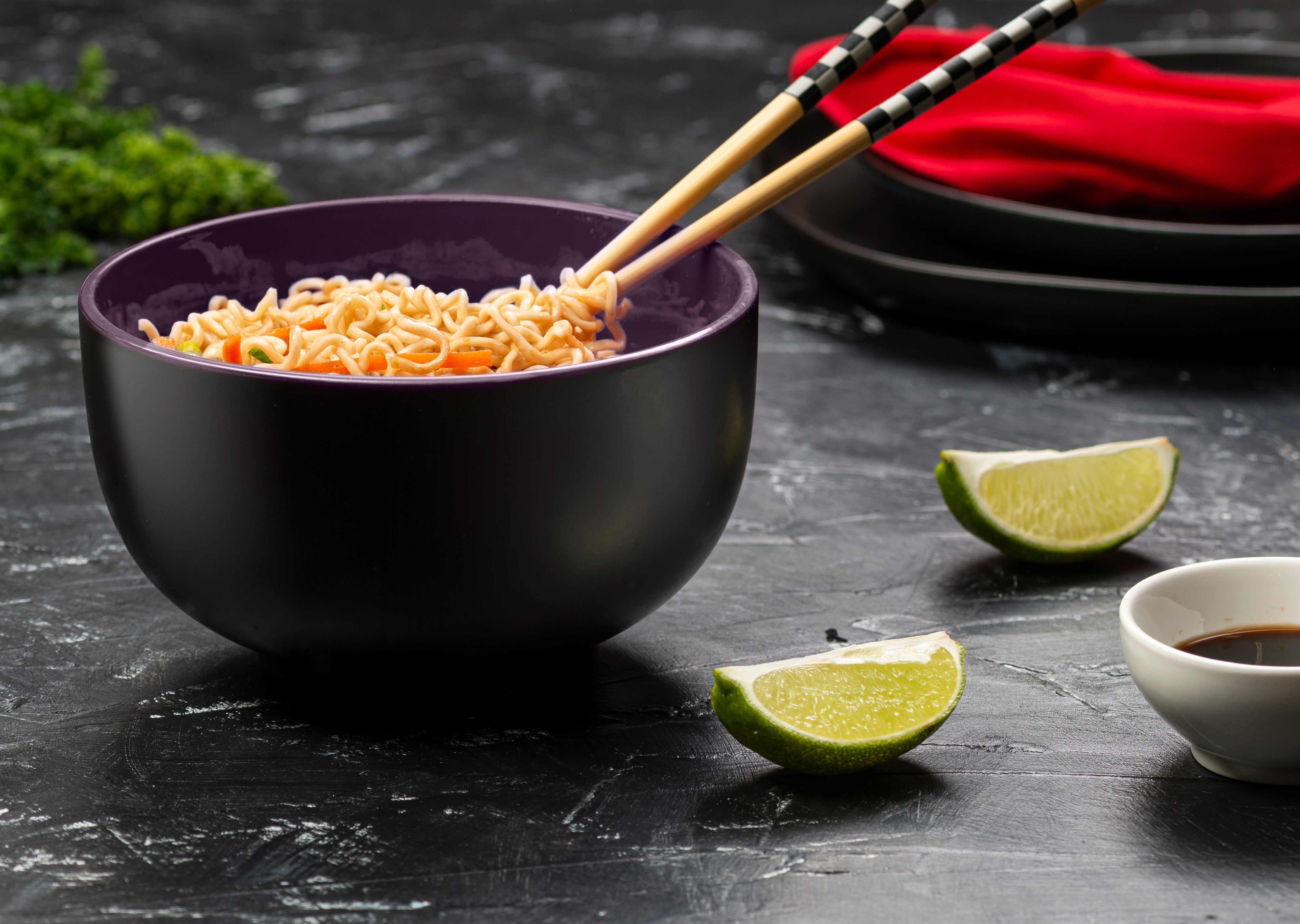 kook-asian-noodle-bowls-set-of-4-34-oz-ceramic-matte-finish-deep image 8