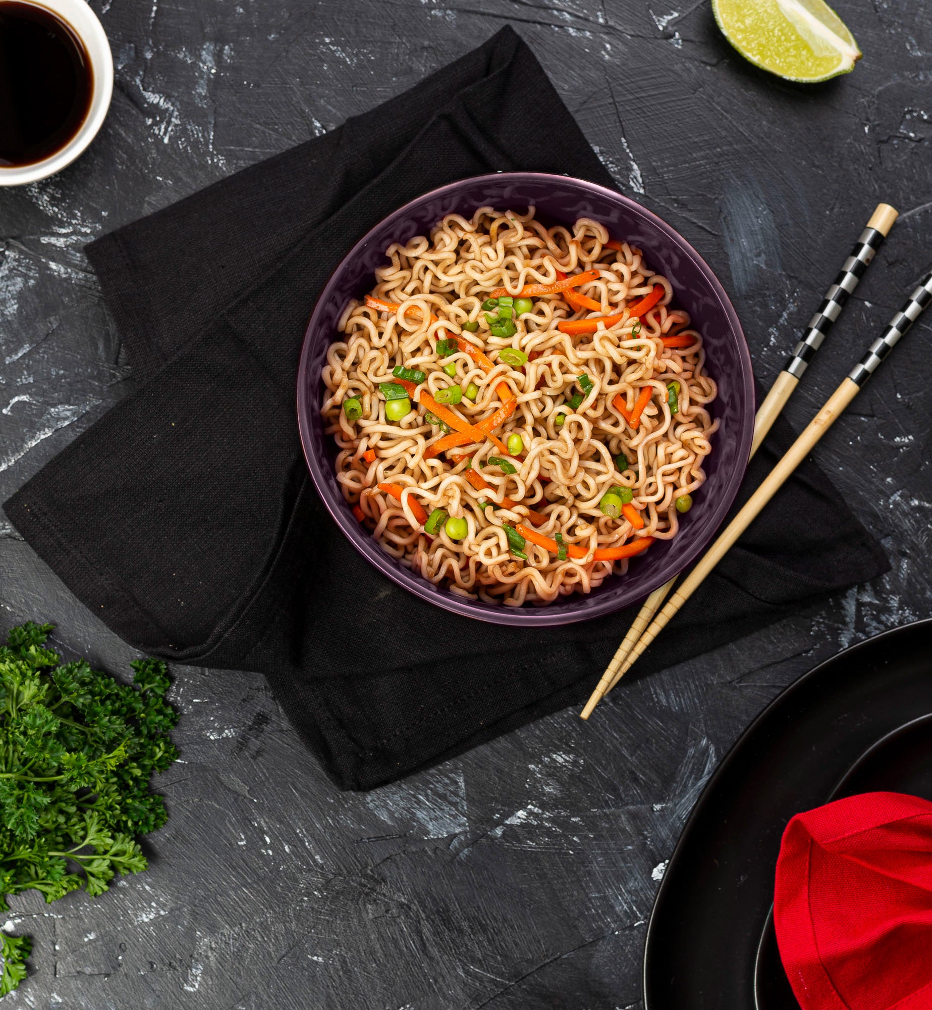 kook-asian-noodle-bowls-set-of-4-34-oz-ceramic-matte-finish-deep image 7