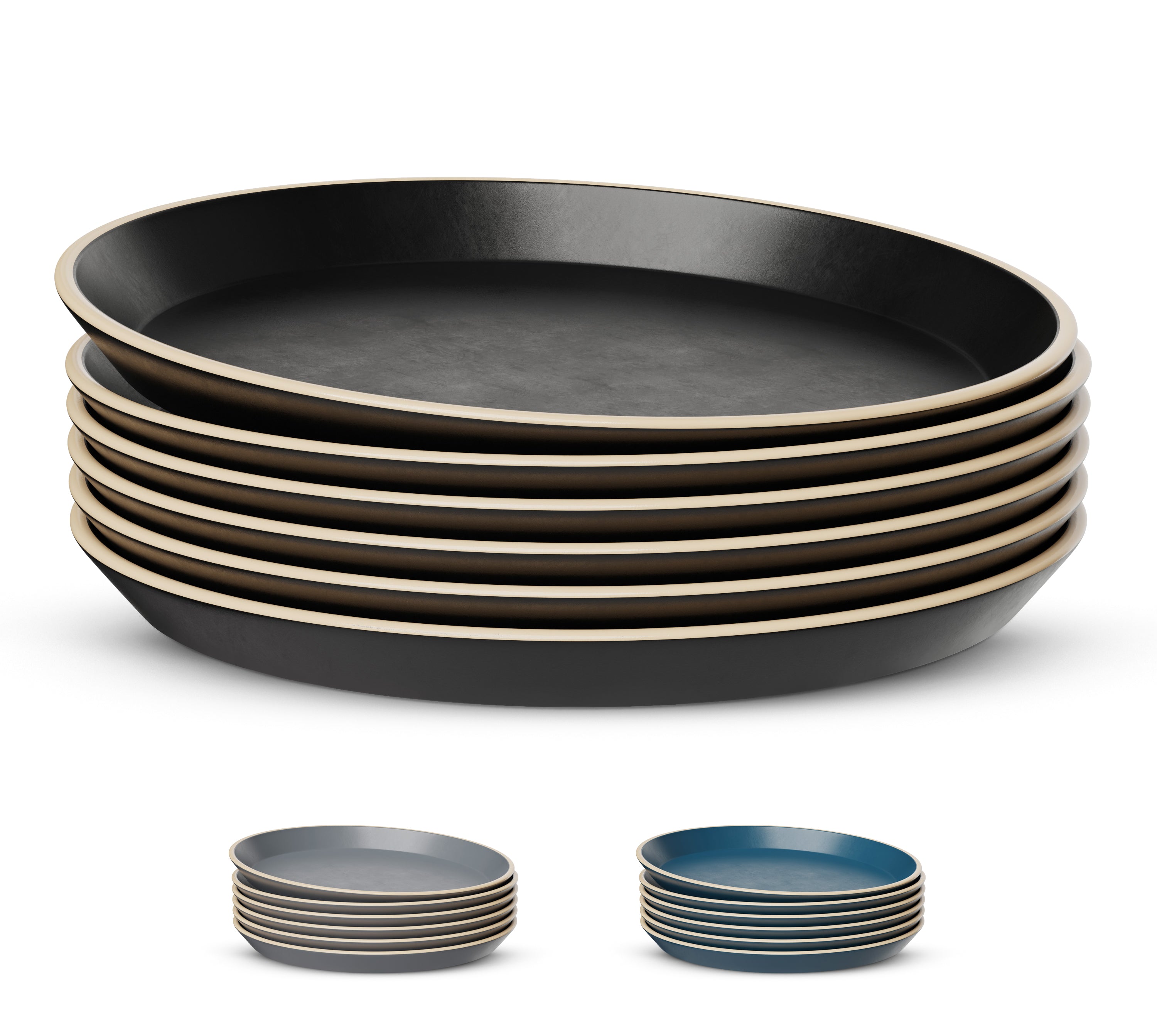 kook-ceramic-salad-plates-7-5-inch-set-of-6-nordic-collection image 3