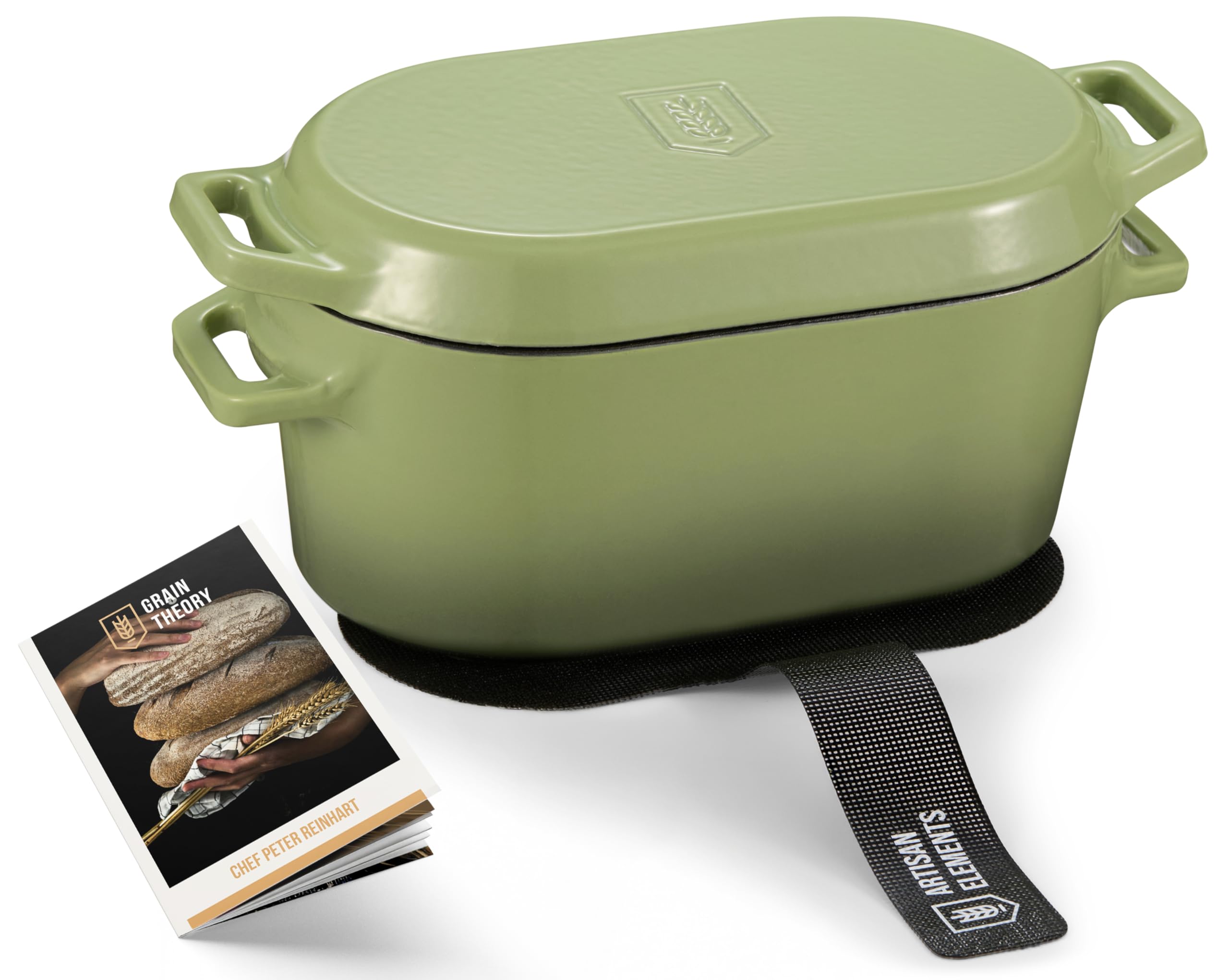 kook-oval-dutch-oven-3-4-qt-enameled-cast-iron-with-replacement-knob-compatibili image 7