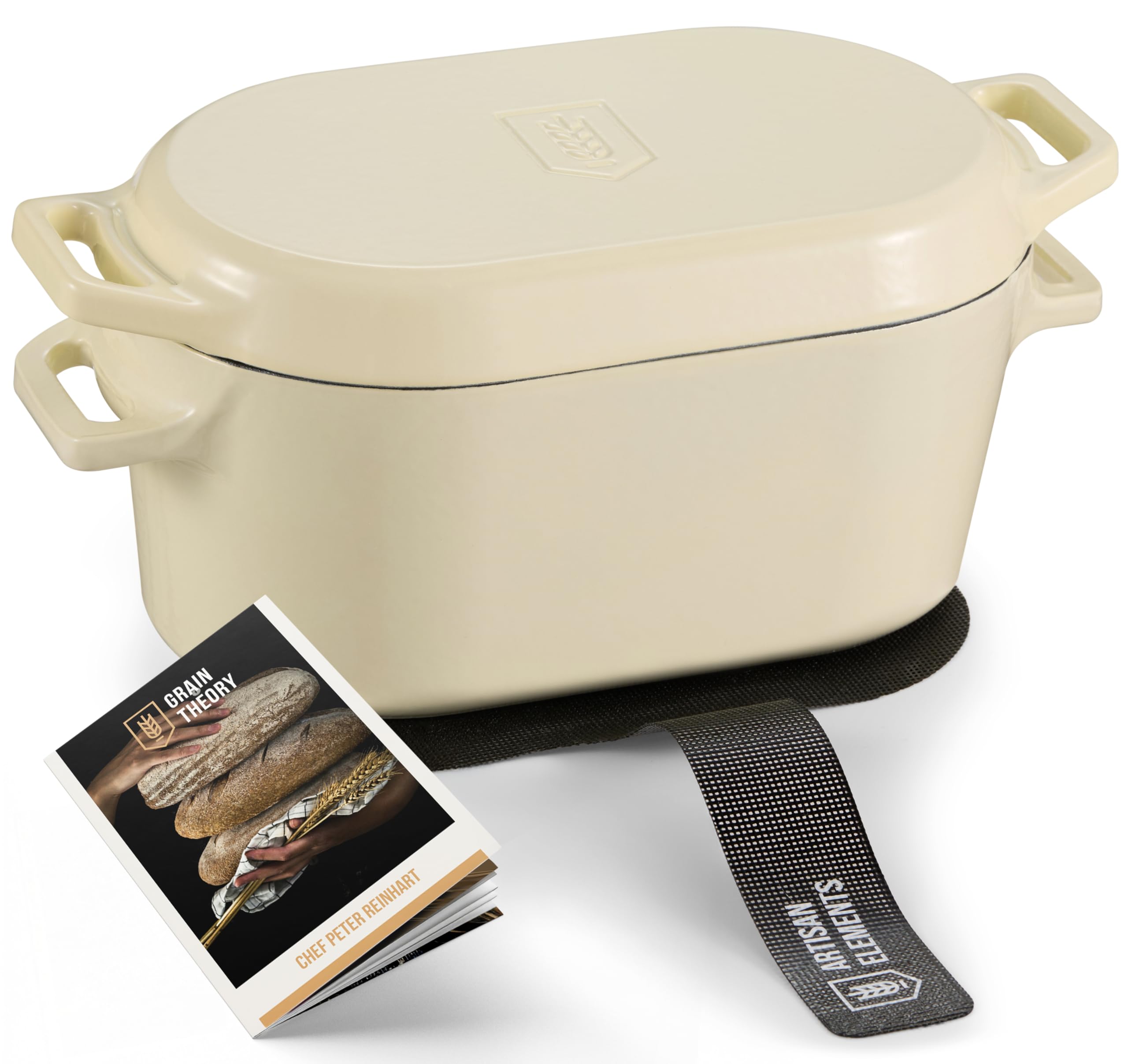 kook-oval-dutch-oven-3-4-qt-enameled-cast-iron-with-replacement-knob-compatibili image 8