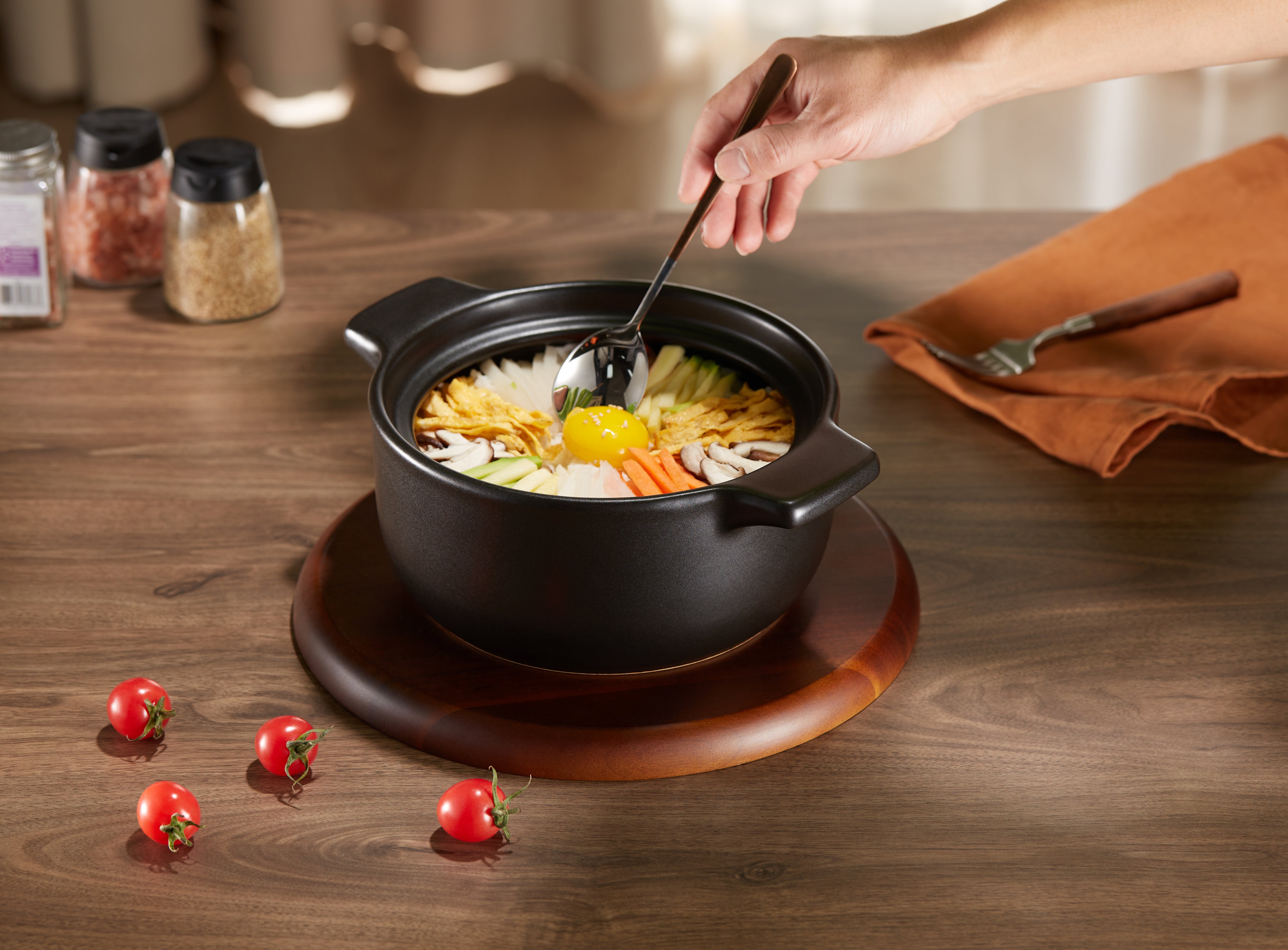 kook-korean-dolsot-pot-stoneware-traditional-bibimbap-stew-pot-even-heating-stov image 5