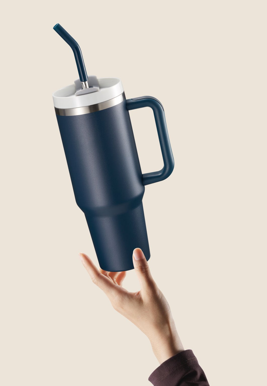 kook-stainless-steel-tumbler-with-straw-and-handle-40-oz image 5
