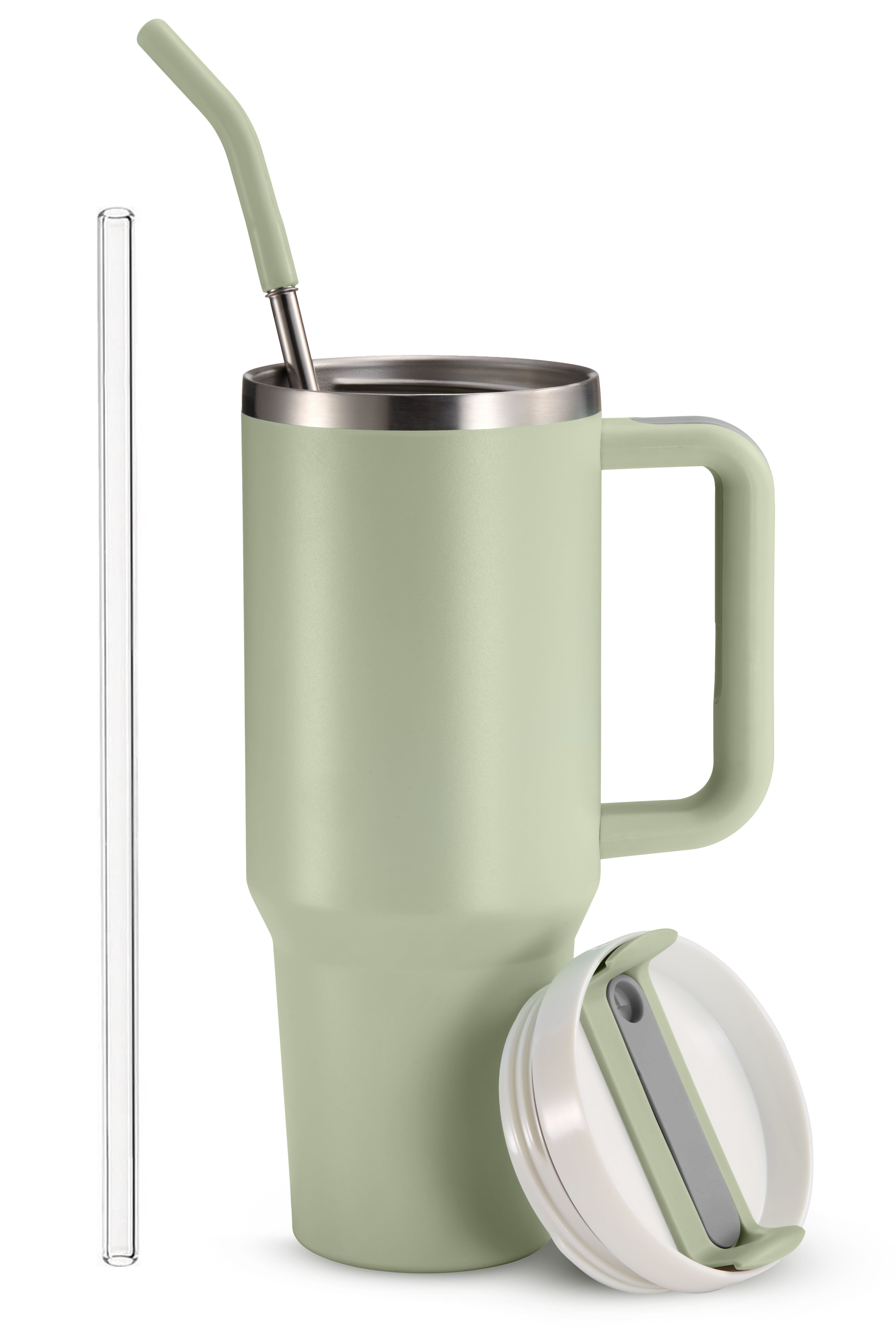 kook-stainless-steel-tumbler-with-straw-and-handle-40-oz image 7