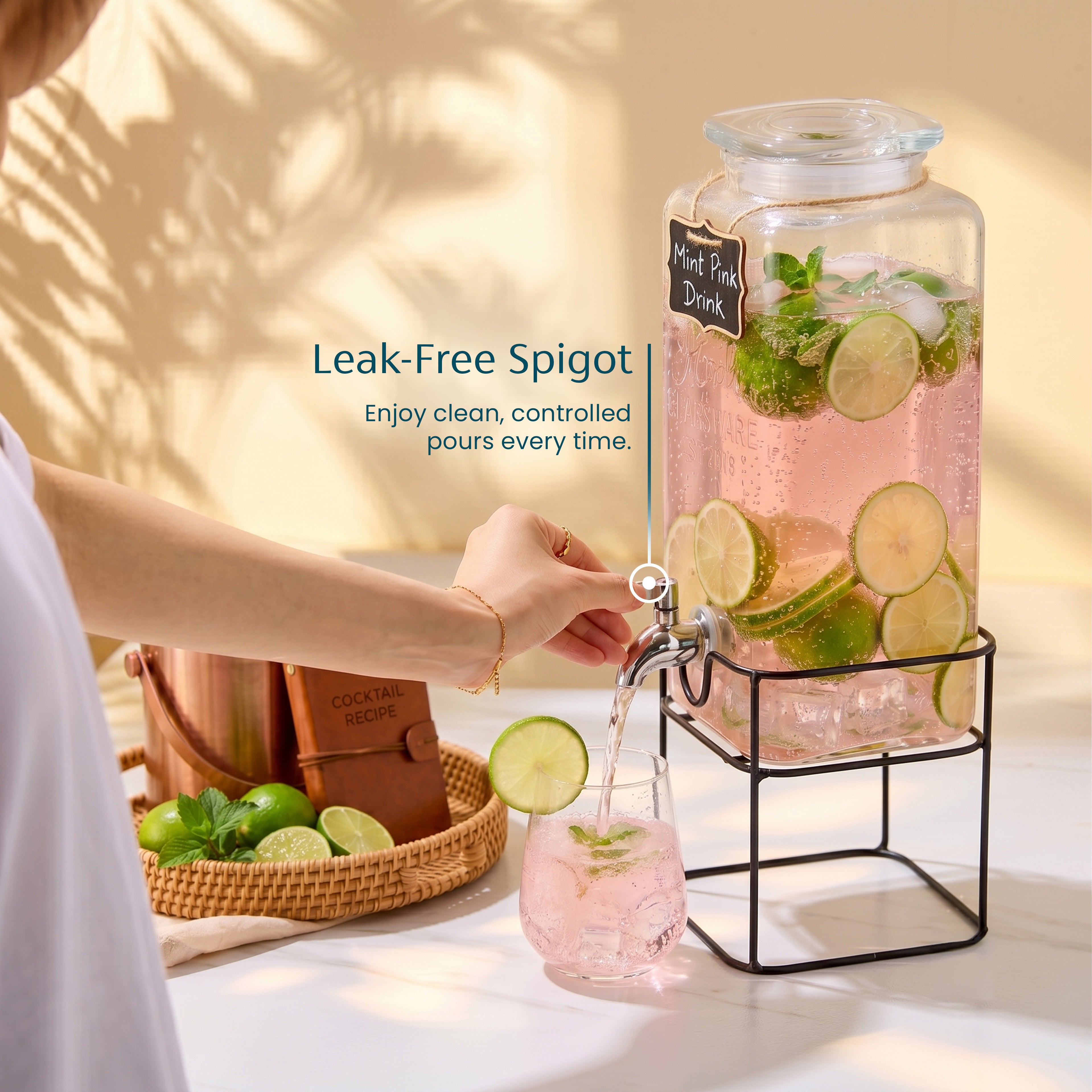 kook-glass-drink-dispenser-with-stainless-steel-spigot-80-oz-capacity image 6