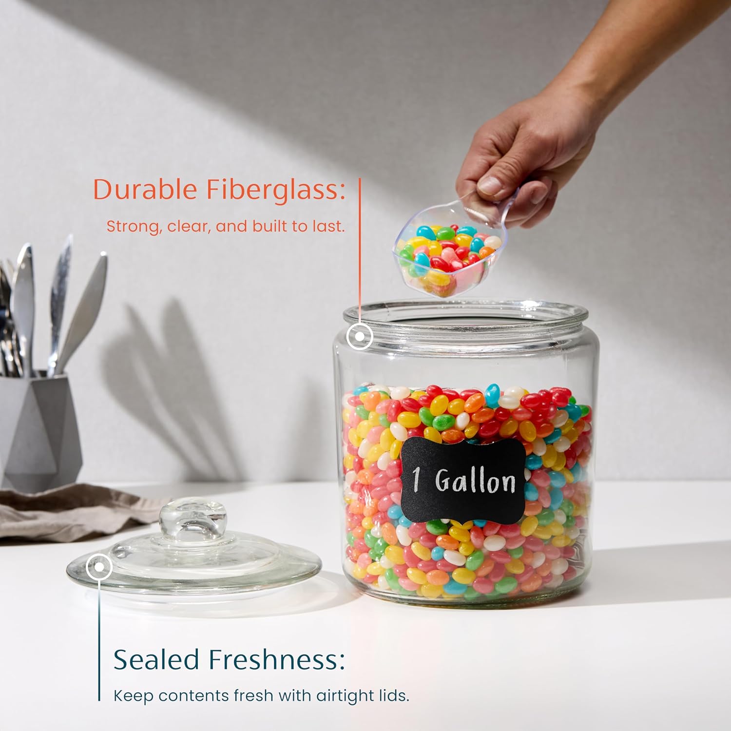 kook-set-of-2-glass-storage-containers-with-airtight-lids-pantry-bathroom-jars-w image 8