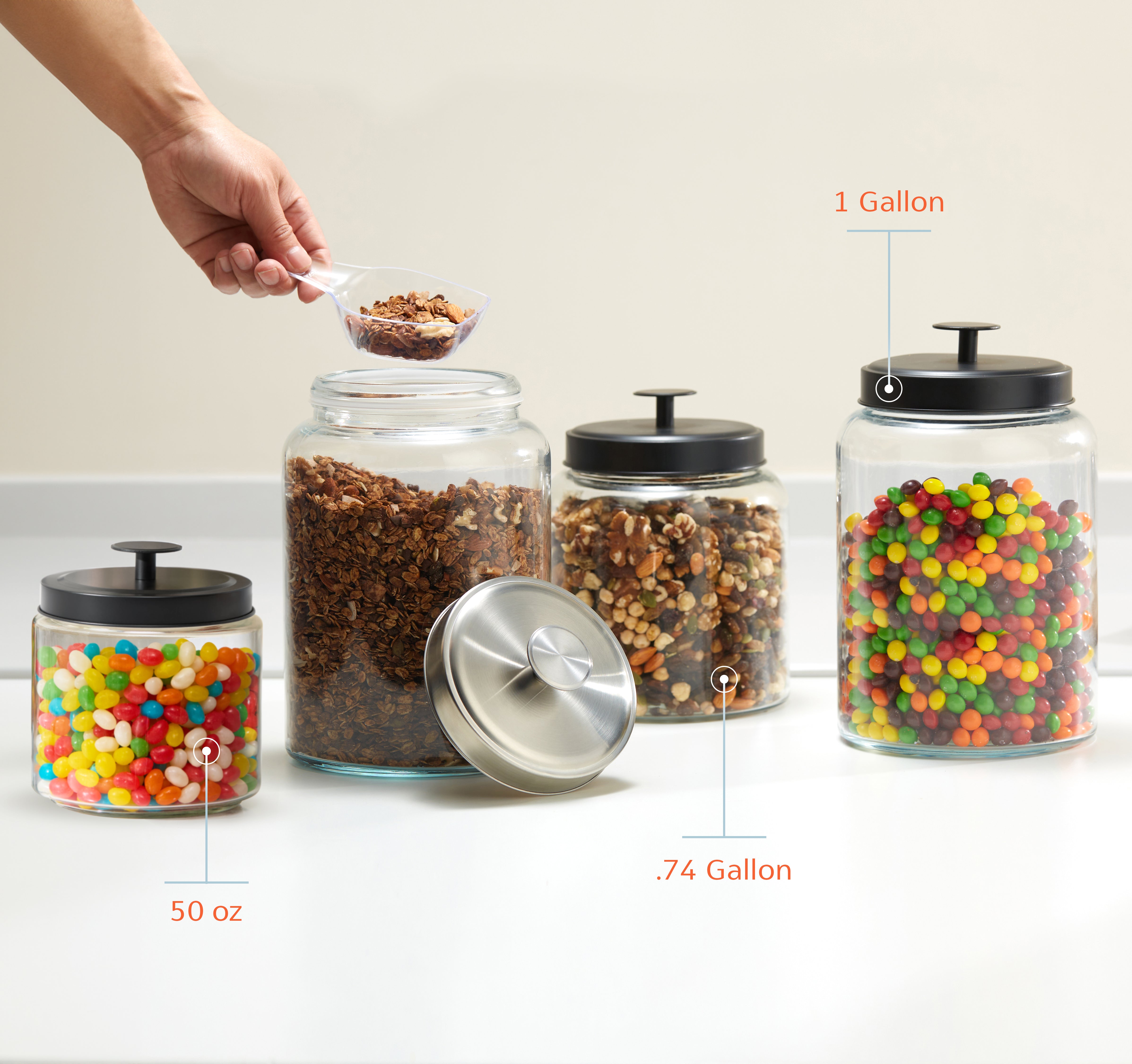 kook-glass-kitchen-canisters-set-of-2-3-7-liter-capacity-each image 6