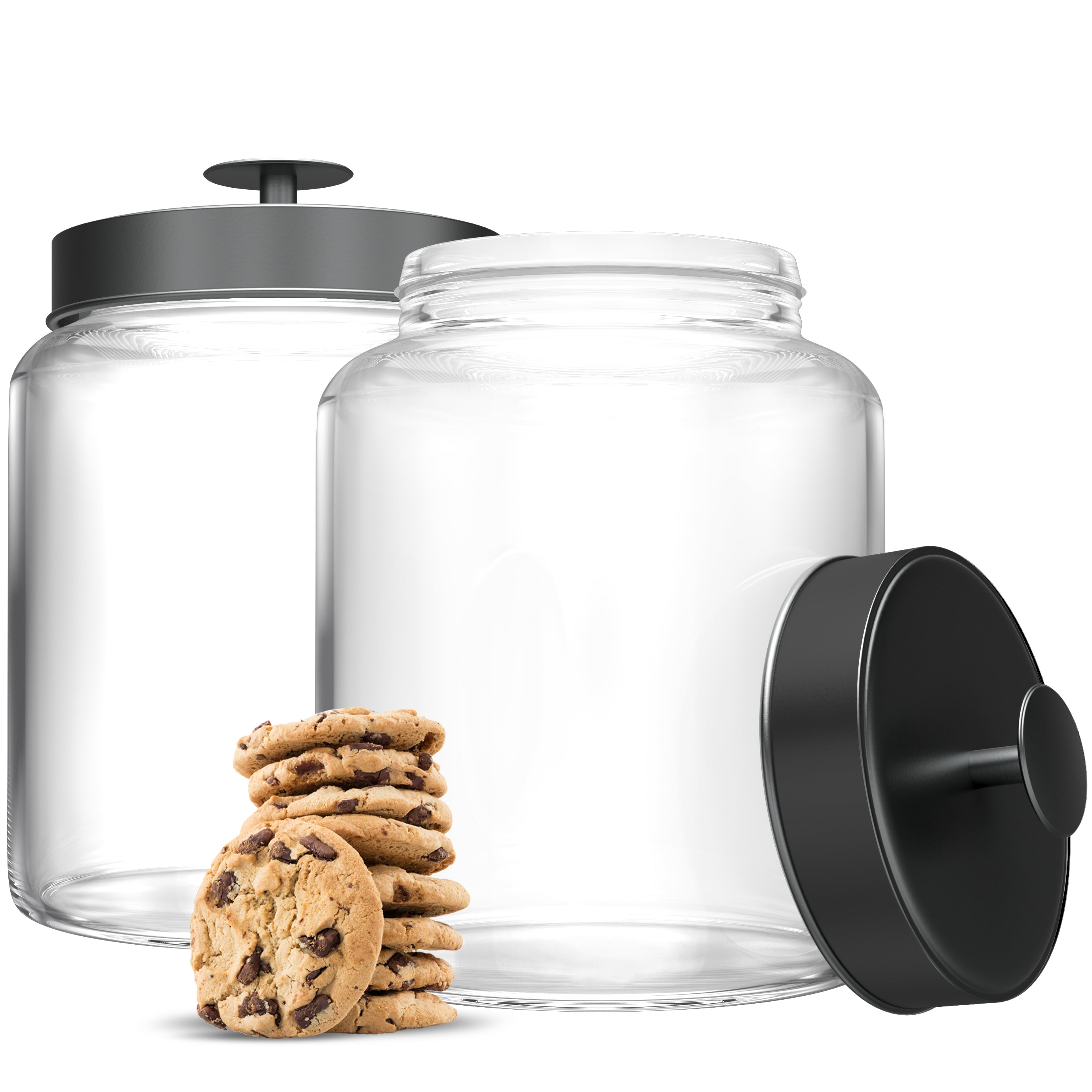 kook-2-8-liter-glass-storage-canisters-set-of-2 image 1