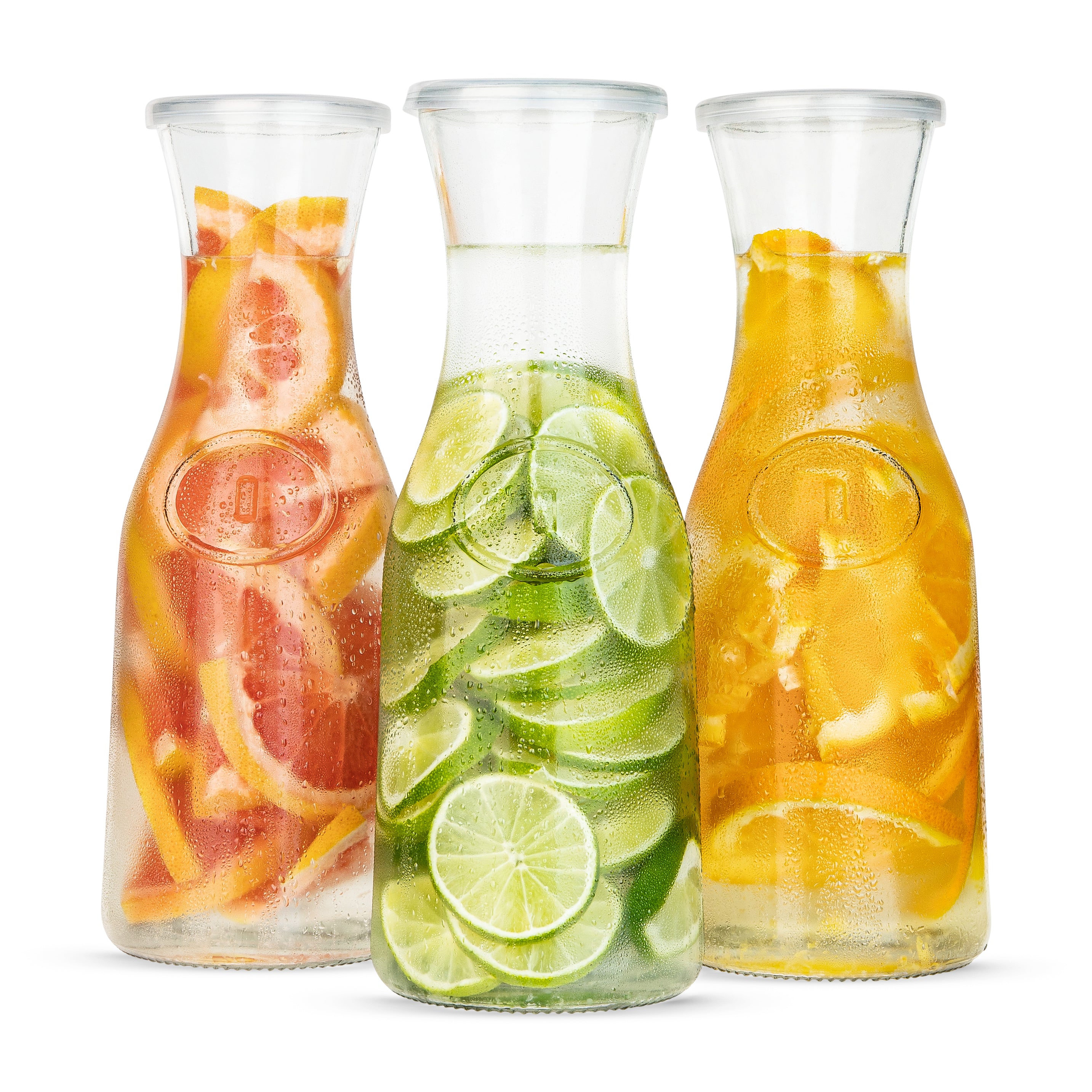 kook-mini-glass-carafes-with-lids-set-of-6-17-3-oz-hourglass-design image 2