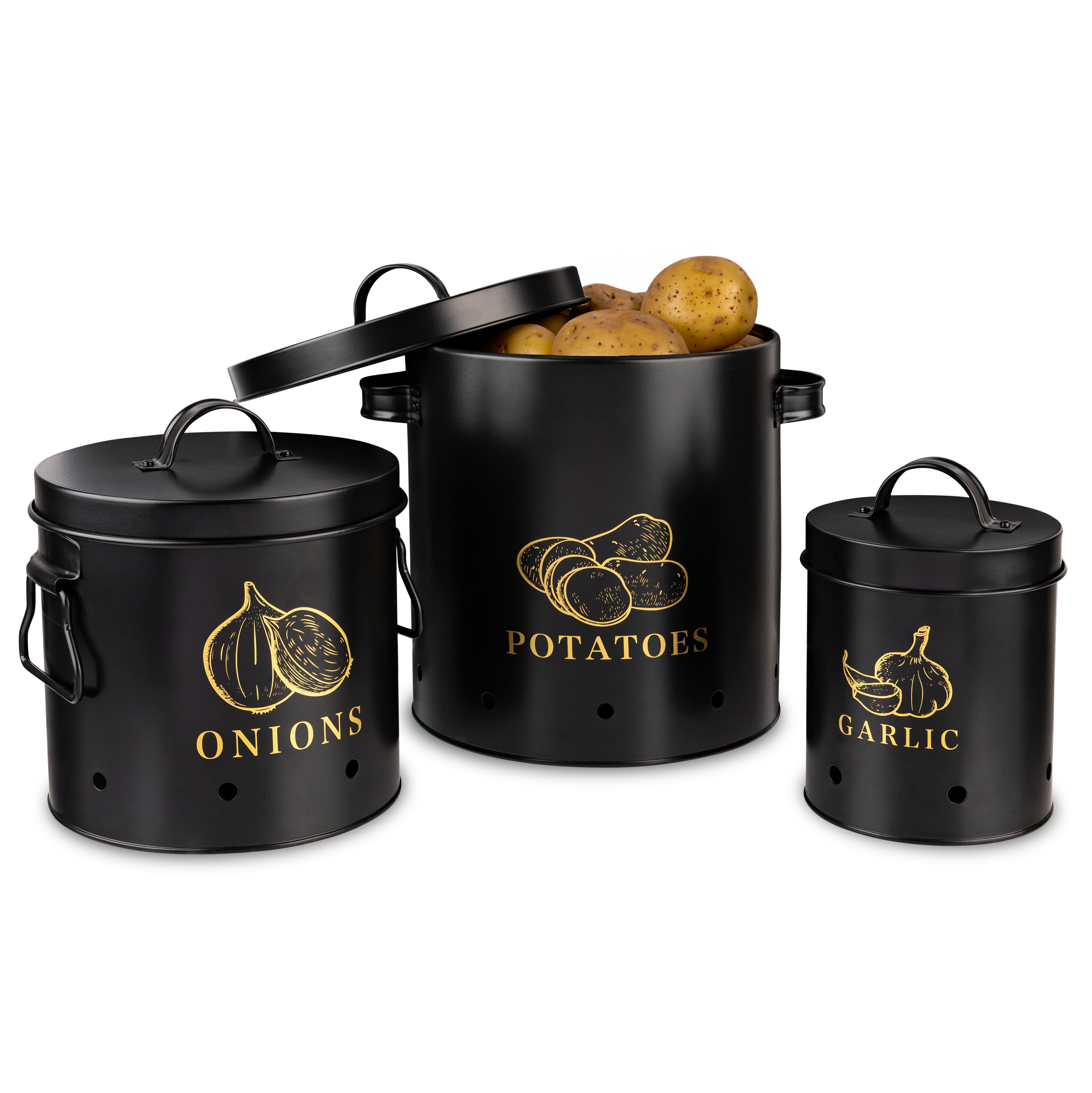 kook-farmhouse-collection-potato-onion-garlic-kitchen-storage-canisters-metal-se image 5