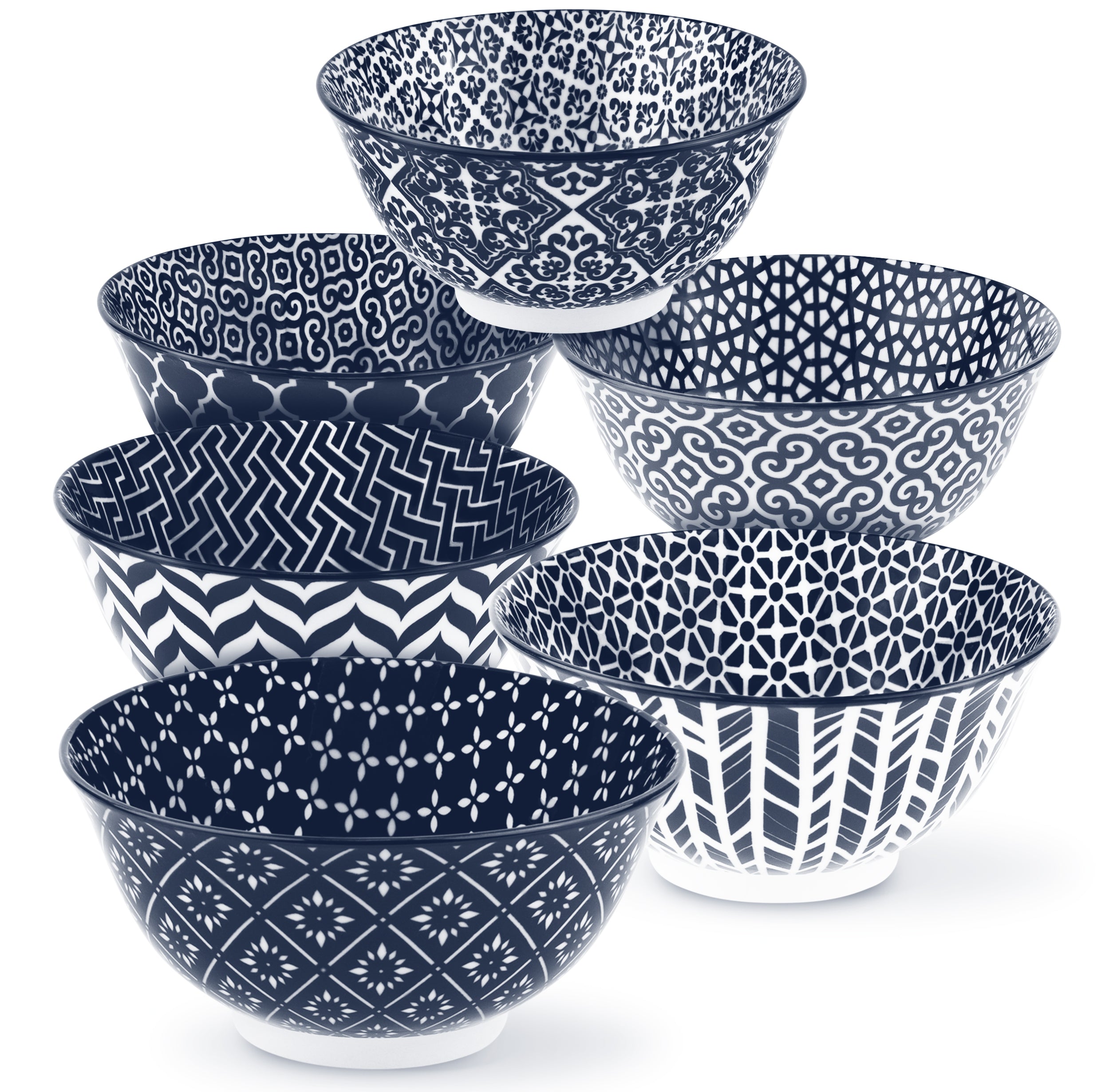 kook-geometric-ceramic-cereal-bowls-set-of-6 image 3