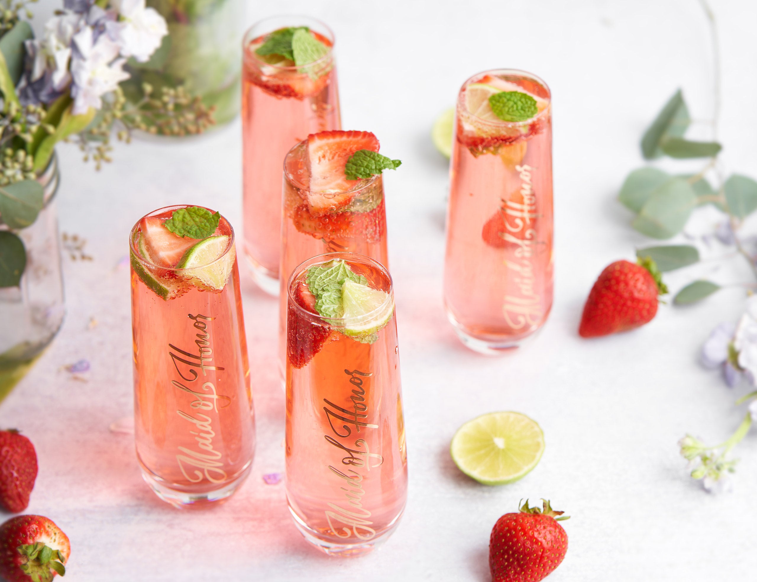 kook-bridal-stemless-champagne-flutes-10-5-oz-set-of-8-1-bride-1-maid-of-honor-6 image 3