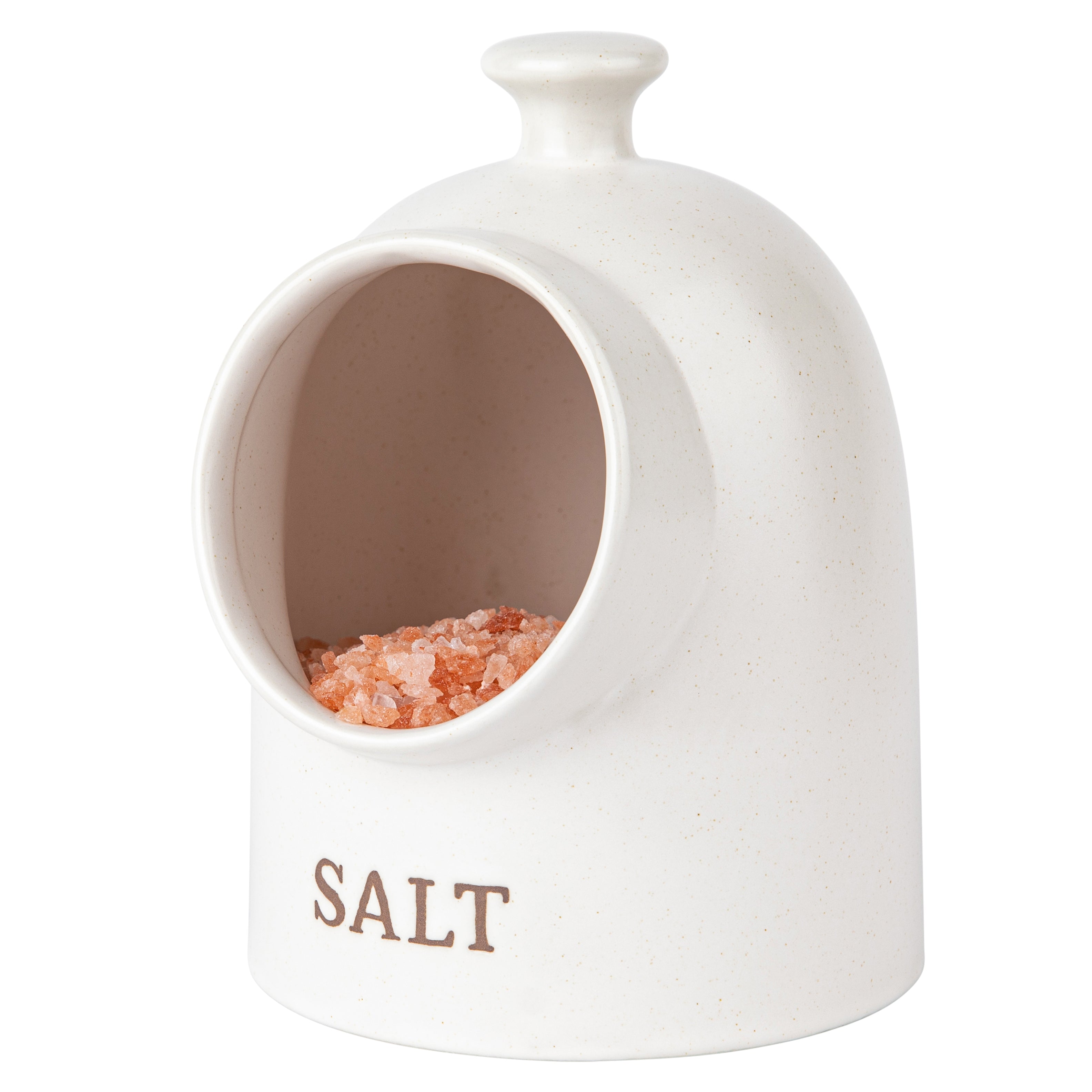 kook-ceramic-salt-pig-15-oz-speckled-oatmeal-farmhouse-collection image 1
