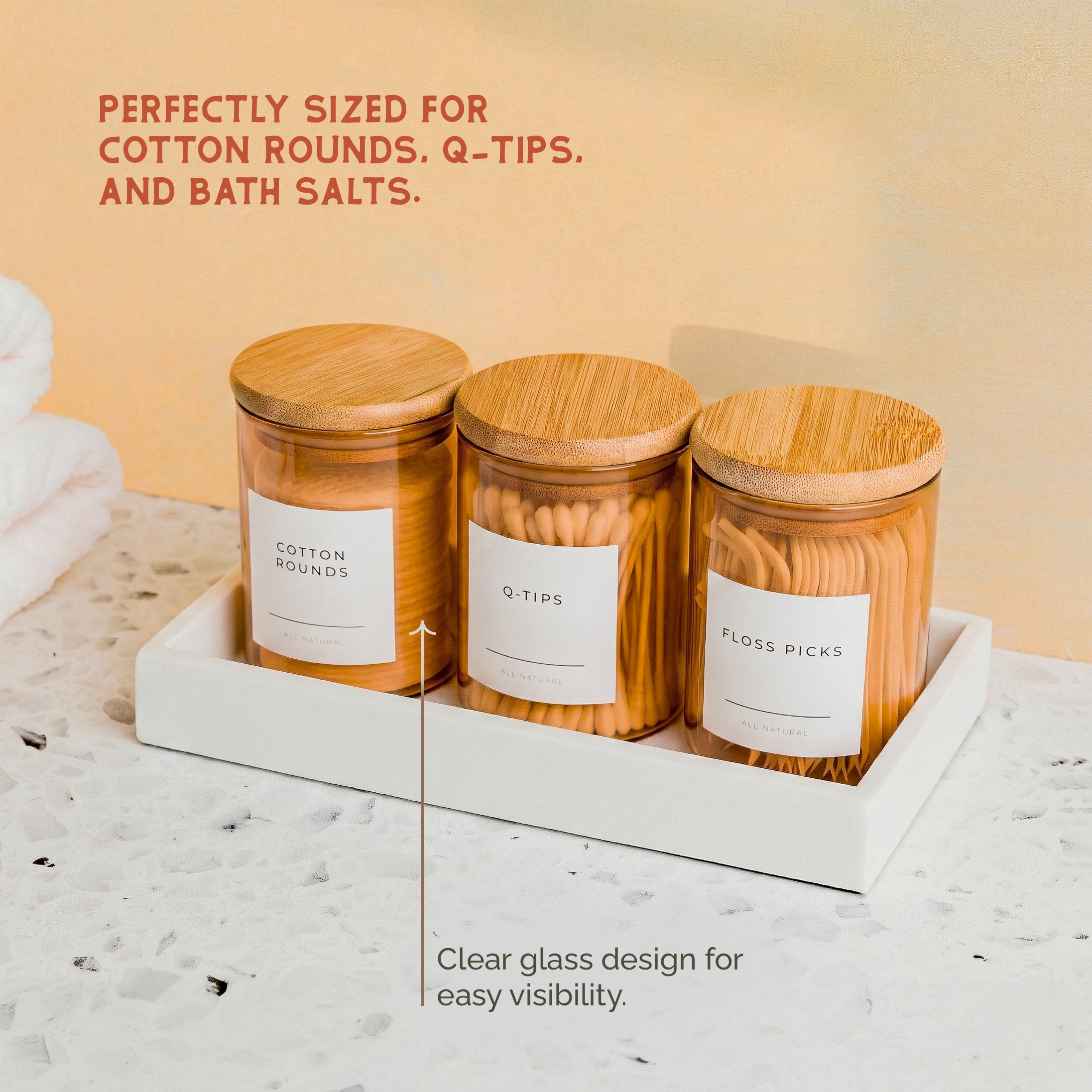 kook-mini-glass-apothecary-jars-with-bamboo-lids-set-of-3-10-oz-each image 6