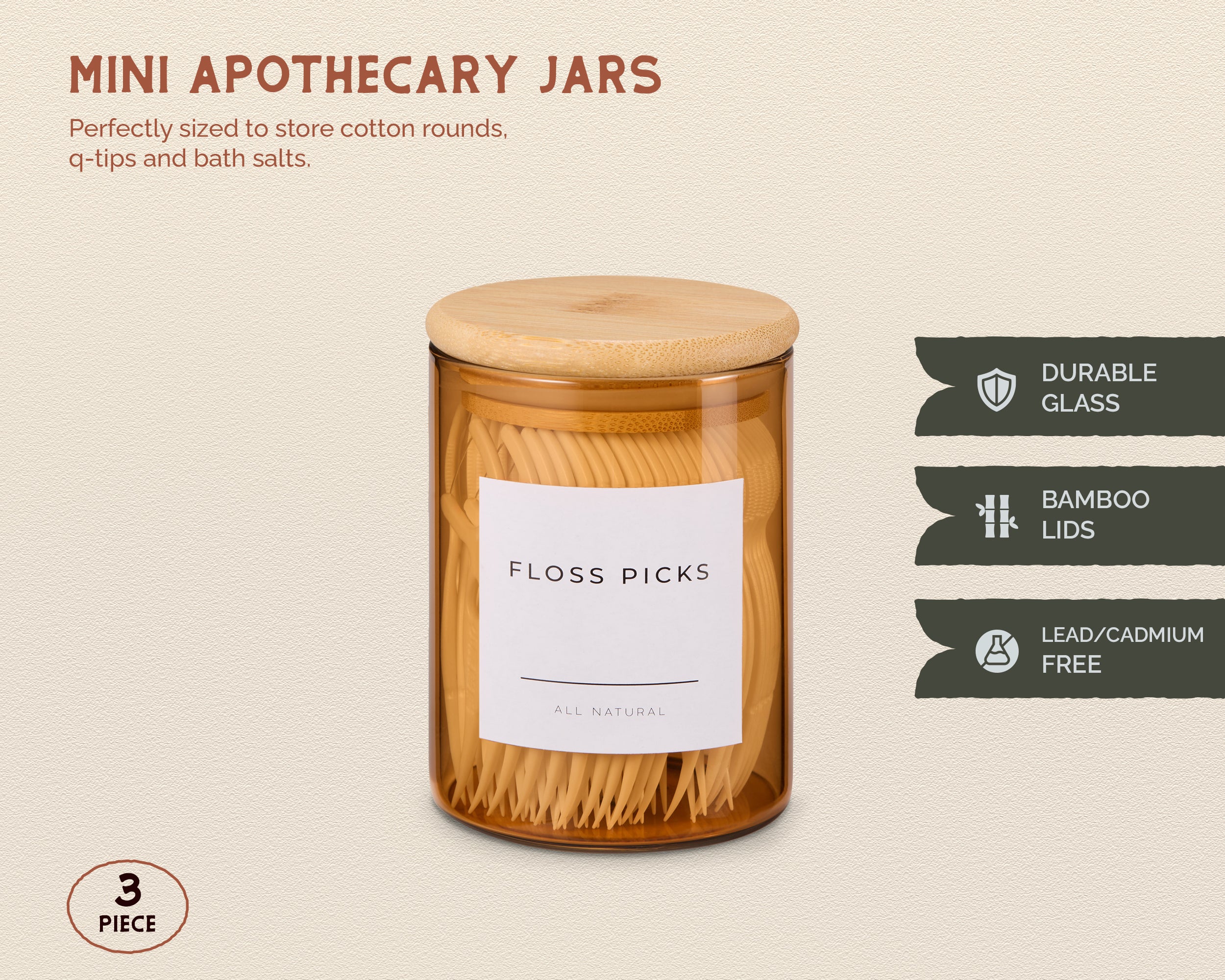 kook-mini-glass-apothecary-jars-with-bamboo-lids-set-of-3-10-oz-each image 7